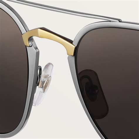 CRESW00404 - C de Cartier Sunglasses - Combined black and gold, matte ...