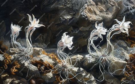 Premium Photo | Rockbound Sea Lilies Symbols of Resilience