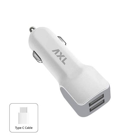AXL Car Charger | Dual USB Port | iOS or Android | Max Output 2.4 Amp ...