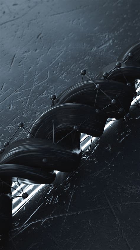 Download wallpaper 1350x2400 spiral, structure, 3d, black iphone 8+/7 ...