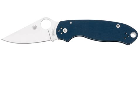 Spyderco Para 3 CPM SPY27 C223GPCBL Cobalt Blue G10 pocket knife ...