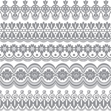 lace ornaments set 7106495 Vector Art at Vecteezy