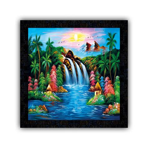 PnF Framed Poster of Hand Painted Landscape scenery-9742(13x13inch ...