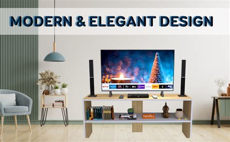 Furnifry Engineered Wood TV Entertainment Unit/TV Stand/Storage Cabinet ...