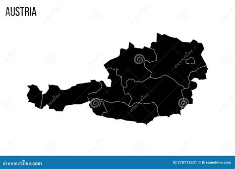 Austria Map. Political Map Of Austria. Austria Map With Neighboring ...