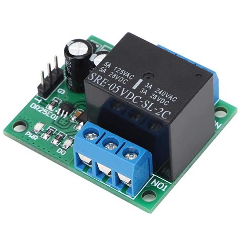Relay Module, DR25E01 DPDT Double Pole Double Throw Self-Locking ...