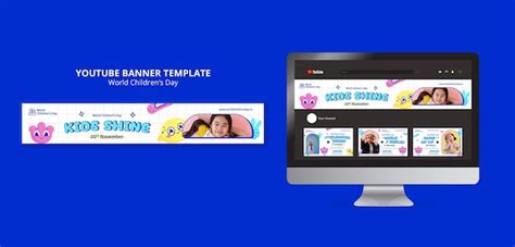 World children's day youtube banner template | Premium PSD