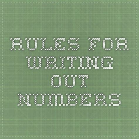 Number Rules in Writing Numbers 的图像结果