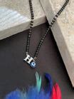 Silver Letter Mangalsutras | A-Z Alphabets Name Necklace With Evil Eye ...