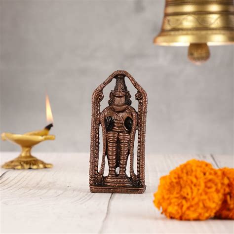 Buy Pure Copper Tirupati Balaji Lord Venkateshwara Swamy Idol - 3.5 ...
