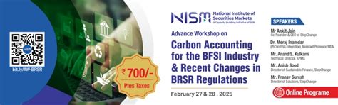 Advance Workshop on ‘Carbon Accounting for the BFSI Industry & Recent ...