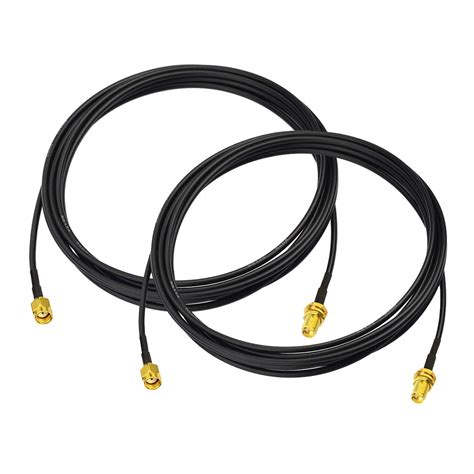 Bingfu WiFi Antenna Extension Cable 2-Pack RP-SMA Male to RP-SMA Female ...