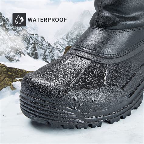 Snapklik.com : Mysoft Mens Winter Snow Boots Mid Calf Waterproof ...
