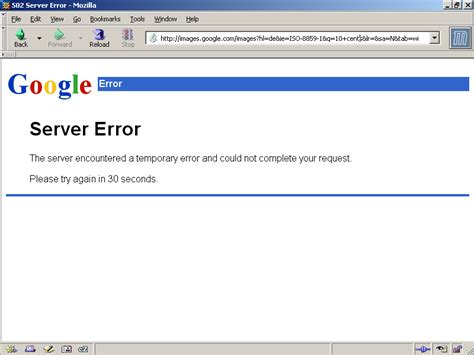 Image result for Google Server Errors