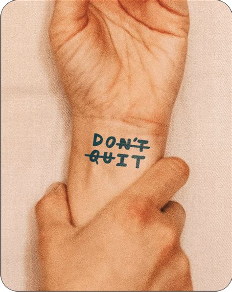 Don't Quit Tattoo | Don't Quit Temporary Tattoo – INKHUB