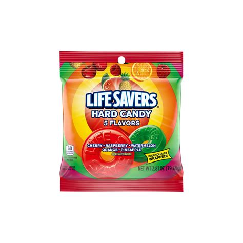 Life Savers - Hard Candy Five Flavor 2.8Oz (12/Carton) - Tasty Snack ...