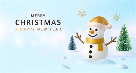 3d Smiling Snowman with Golden Christmas Theme 73879181 Vector Art at ...