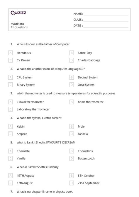 50+ Time worksheets for 6th Class on Quizizz | Free & Printable