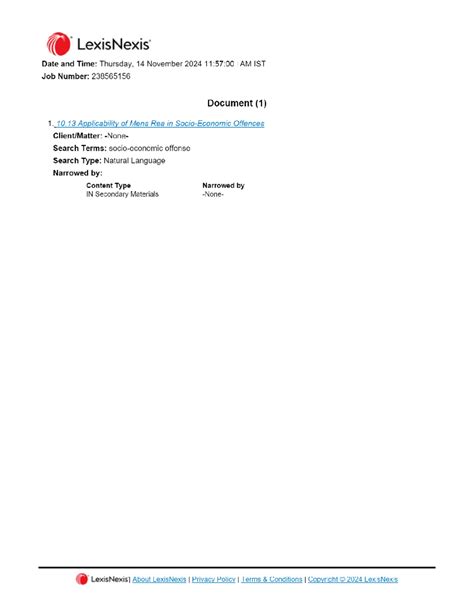 10.13 Examining Mens Rea in Socio-Economic Offences: A Legal Analysis ...