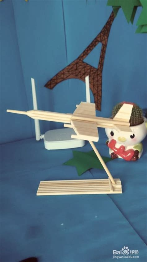 一次性筷子制作简易飞机模型-百度经验