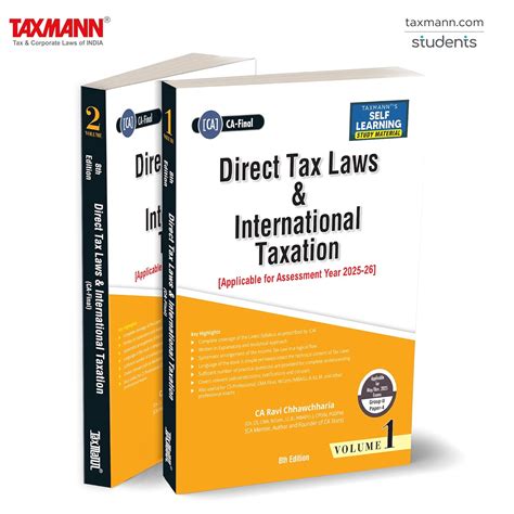 Buy Taxmann's Direct Tax Laws & International Taxation | 2 Vols (Paper ...