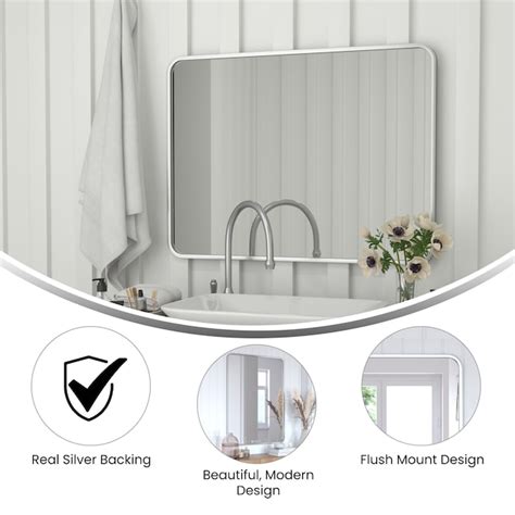 Flash Furniture Jada 40-in x 30-in Decorative Wall Mirror - Rounded ...