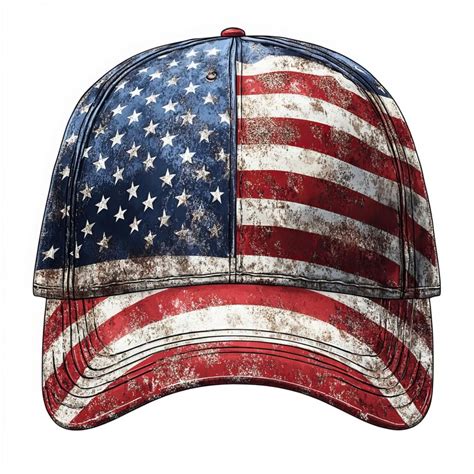 Usa flag hat detailed illustration isolated on white background ...