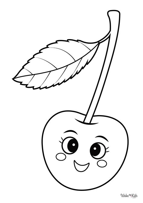 Cherry Coloring Pages (Free Printable PDFs) | WakeTheKids