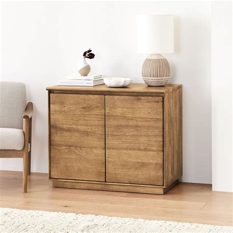 Reggie Solid Mango Wood Cabinet with Two Door in Provincial teak Finis