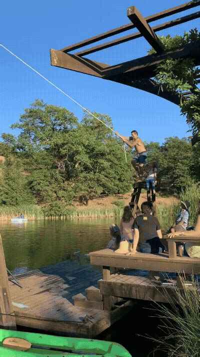 Man Swings on Rope and Jumps into River – Viral Hook
