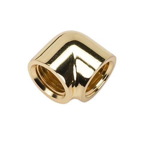 Barrow G1/4" Female to Female Extender Fitting, 90 Degree Angle, Gold ...