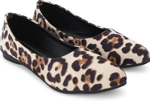 Alley Walk Tiger Print Suede Ballet Flats/Ballerinas Bellies For Women ...