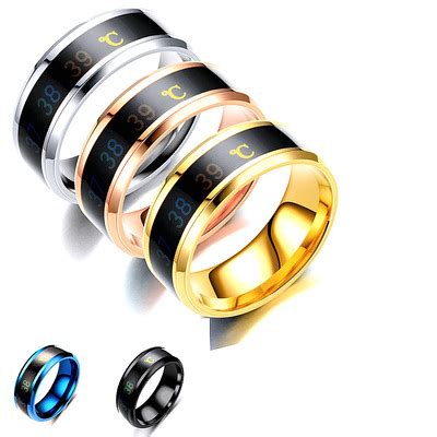 跨境爆款饰品TITANIUM钛钢戒指 欧美热卖时尚男士不锈钢黑色戒指-阿里巴巴