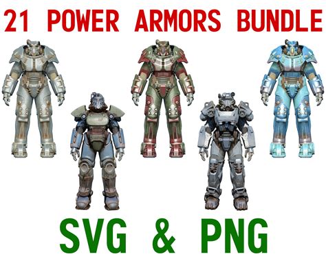 Fallout Power Armor Pack 21 Power Armors SVG PNG Vector - Etsy Australia