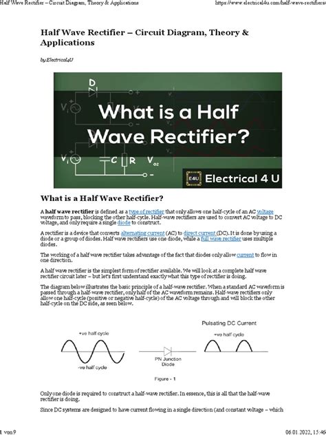 Image result for Half Wave Rectifier Applications