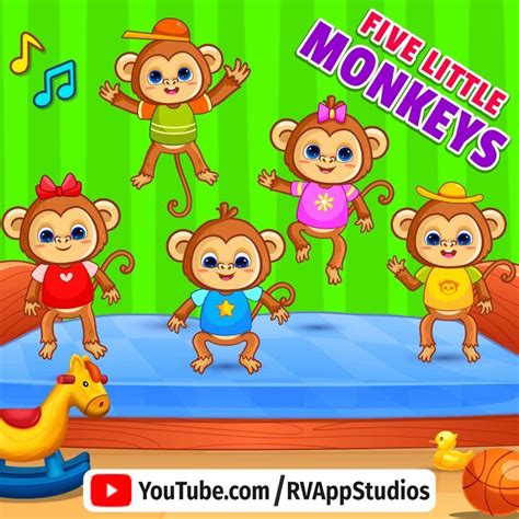 🐒 The super fun and happy kids song, Five Little Monkeys, has arrived ...