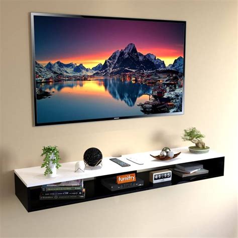 WOOD UMERA Wall Mount TV Unit/TV Unit with Set Top Box Stand/TV Stand ...