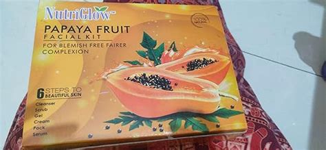 NutriGlow Papaya Fruit Facial Kit for Men, Women for Glowing Skin (250 ...