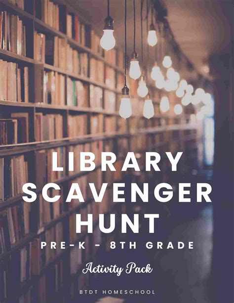 Free Library Scavenger Hunt - BTDT Homeschool