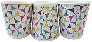 Buy ECOSIP 200 ml Disposable Ripple Paper Cup/Glass for Hot Coffee/Tea ...