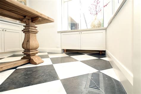 Checkerboard Floor: Seta Grigio, Classic Bianco and Pinot Bianco ...
