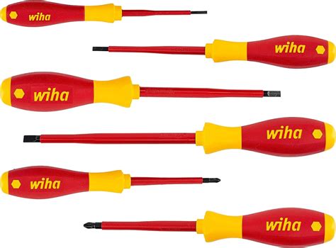 Buy Wiha VDE SoftFinish Slotted/Pozi Screwdriver Set 25477 (6 Pieces ...