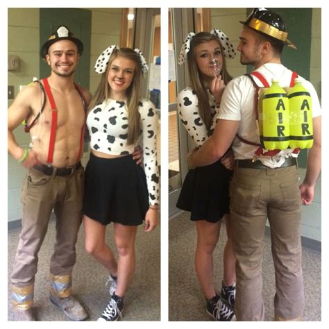 Halloween fireman and Dalmatian couples costume | Cute couple halloween ...