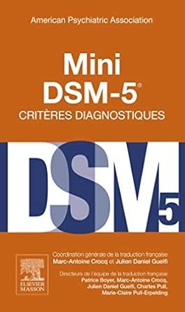 Buy Mini DSM-5 Critères Diagnostiques Book Online at Low Prices in ...