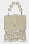Buy White Embroidered Artemis Mini Box Handle Bag by Aanchal Sayal ...