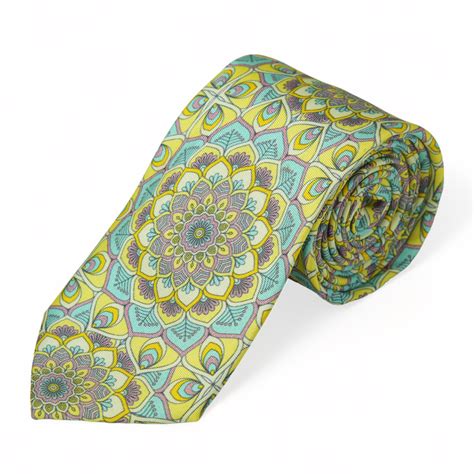 Buy Chokore Lemon & Sea Green Silk Tie from the Indian at Heart ...