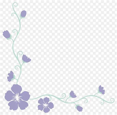 紫色小花边角装饰边框PNG图片素材下载_图片编号9789148-PNG素材网