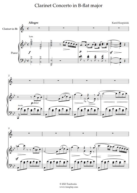 Clarinet Concerto in B-flat major (Kurpiński) - Clarinet Sheet Music