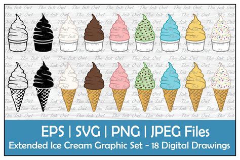 Ice Cream Outline Clipart Image