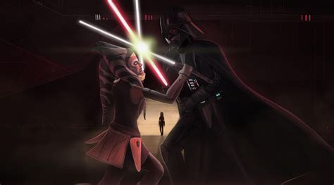 Ahsoka Tano Vs Vader Wallpaper / Their final interaction is brief yet.